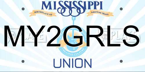 MY2GRLS Mississippi License Plate