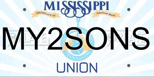 MY2SONS Mississippi License Plate