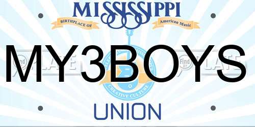 MY3BOYS Mississippi License Plate