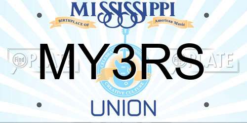 MY3RS Mississippi License Plate