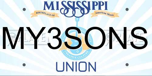 MY3SONS Mississippi License Plate