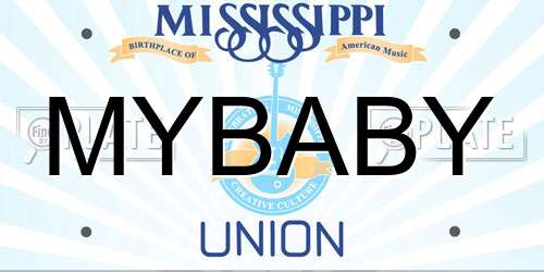 MYBABY Mississippi License Plate