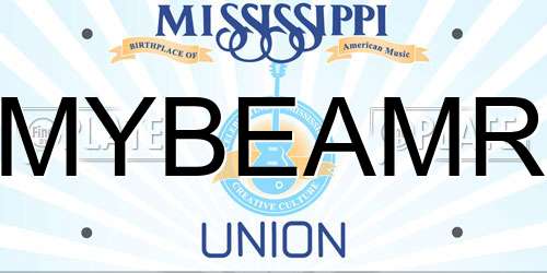 MYBEAMR Mississippi License Plate