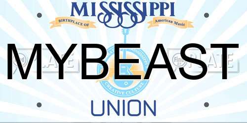 MYBEAST Mississippi License Plate