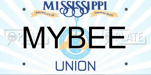 MYBEE Mississippi License Plate