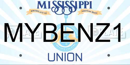 MYBENZ1 Mississippi License Plate