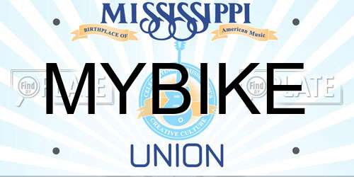 MYBIKE Mississippi License Plate