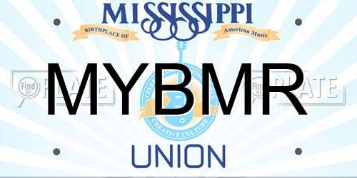MYBMR Mississippi License Plate