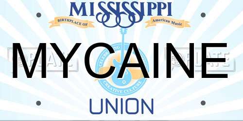 MYCAINE Mississippi License Plate