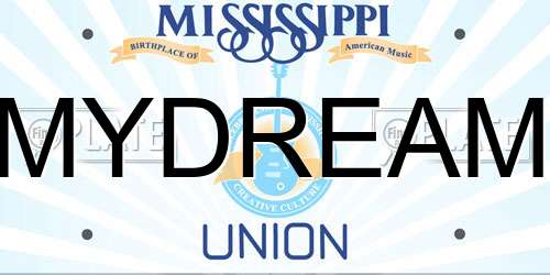MYDREAM Mississippi License Plate