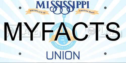 MYFACTS Mississippi License Plate