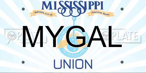 MYGAL Mississippi License Plate