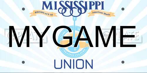MYGAME Mississippi License Plate
