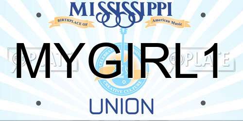 MYGIRL1 Mississippi License Plate