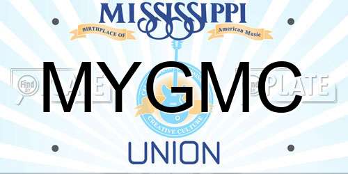 MYGMC Mississippi License Plate