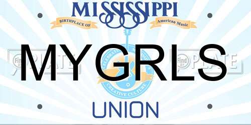 MYGRLS Mississippi License Plate