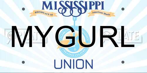 MYGURL Mississippi License Plate