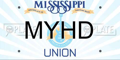 MYHD Mississippi License Plate