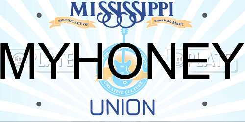MYHONEY Mississippi License Plate