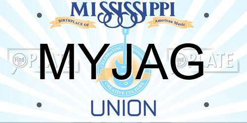 MYJAG Mississippi License Plate