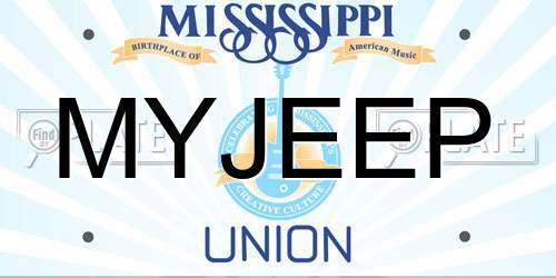 MYJEEP Mississippi License Plate