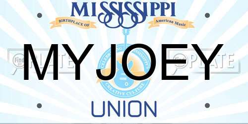 MYJOEY Mississippi License Plate