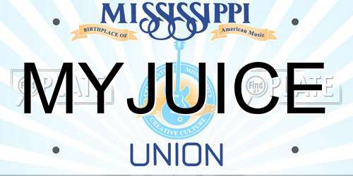 MYJUICE Mississippi License Plate