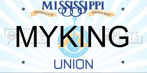 MYKING Mississippi License Plate