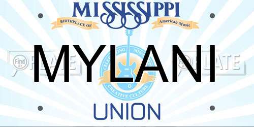 MYLANI Mississippi License Plate