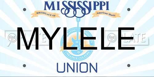 MYLELE Mississippi License Plate