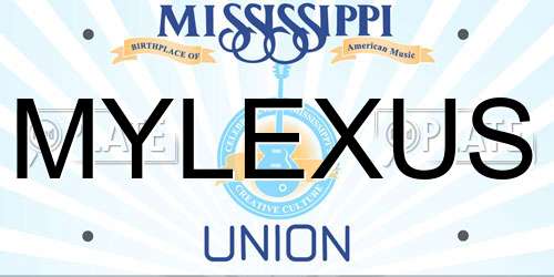 MYLEXUS Mississippi License Plate