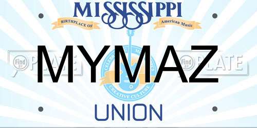 MYMAZ Mississippi License Plate