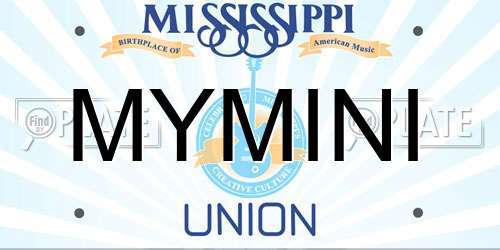 MYMINI Mississippi License Plate