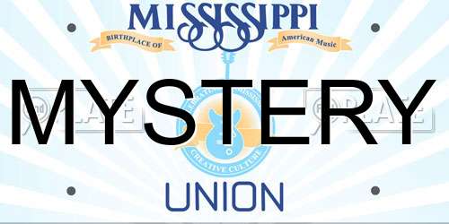 MYSTERY Mississippi License Plate
