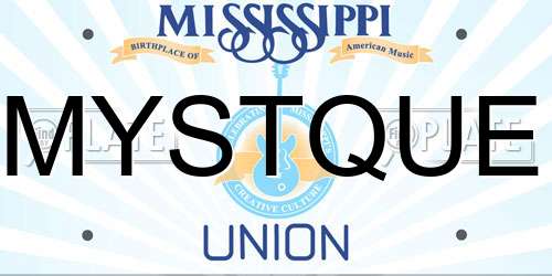MYSTQUE Mississippi License Plate