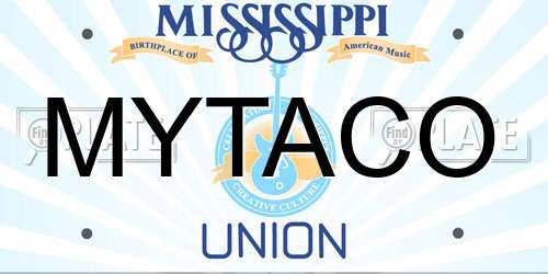 MYTACO Mississippi License Plate