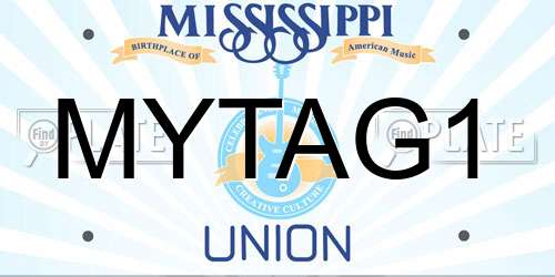 MYTAG1 Mississippi License Plate