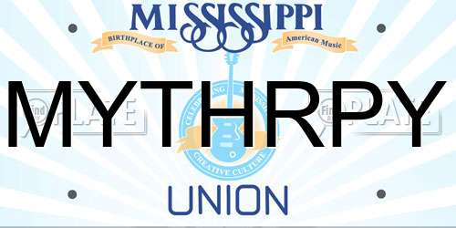 MYTHRPY Mississippi License Plate