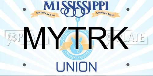 MYTRK Mississippi License Plate