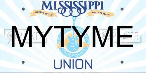 MYTYME Mississippi License Plate