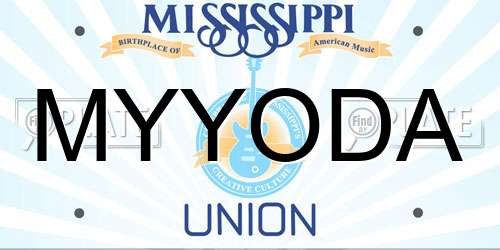 MYYODA Mississippi License Plate