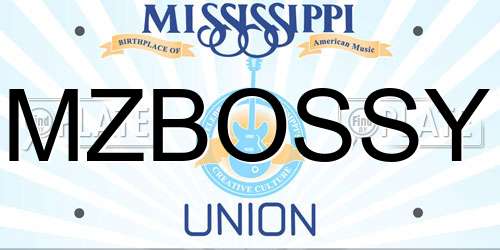 MZBOSSY Mississippi License Plate