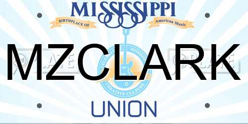 MZCLARK Mississippi License Plate