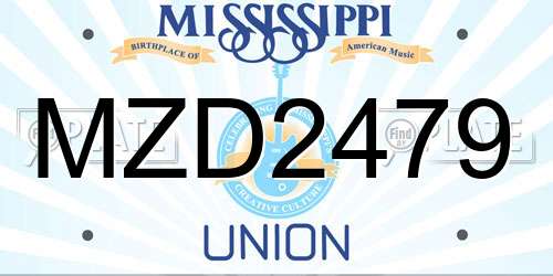 MZD2479 Mississippi License Plate
