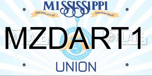 MZDART1 Mississippi License Plate