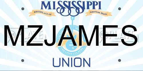 MZJAMES Mississippi License Plate