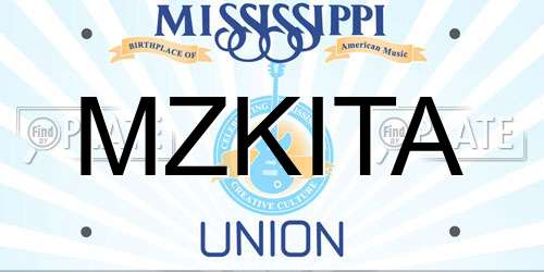 MZKITA Mississippi License Plate