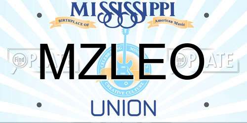MZLEO Mississippi License Plate