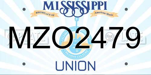 MZO2479 Mississippi License Plate