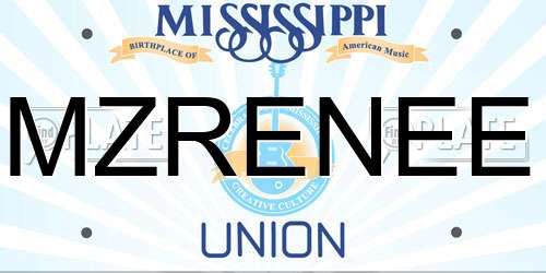 MZRENEE Mississippi License Plate
